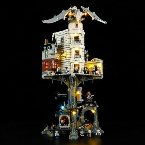 YEABRICKS LED Licht für Lego-76417 Harry Potter Gringotts Zaubererbank-Sammleredition Bausteine Modell (Lego set nicht enthalten)