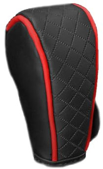LAGNY Auto Schaltknauf Schalthebel für VW Passat/Polo/Tiguan/Touareg/Touran/T-Cross/T-ROC/Up!, Auto Schaltknauf Staubdichter Schutz, Auto Dekoration Innen,A-Black Red