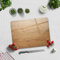 Tagliere in vetro temperato per cucina, rettangolare in legno con piedini in gomma, resistente al calore, antiscivolo, 30 cm x 40 cm, effetto legno retrò