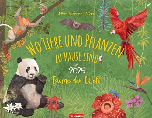 Wo Tiere und Pflanzen zu Hause sind - Kalender 2025 - Weingarten-Verlag - Fotokalender - Wandkalender mit Wissenskalender für junge Umwelt- und Naturschützer - 44 cm x 34 cm