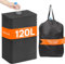 Lifewit 120L Pfandflaschen Sammelbehälter mit Deckel, Pfandsammler Organizer and Altglas Aufbewahrung mit Einwurf, Leergutbehälter fur Recycling Abstellraum Flaschentasche, Dunkelgrau