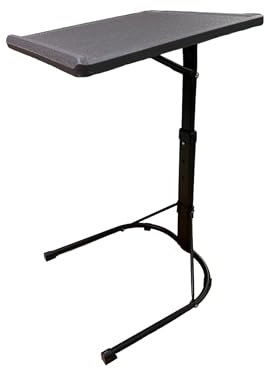 FAHD Traders Folding Laptop Table | Adjustable Height & Tilt | Portable Desk for Bed, Sofa, Couch | Multi-Functional Laptop Stand | Ergonomic TV Tray, Standing Desk, Work from Home Table (Dark Grey)