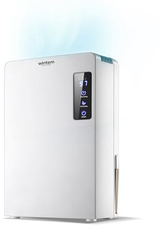 Avilia Deumidificatore Silenzioso e Compatto - Previene Muffa e Umidità - Assorbe Fino a 650ml di Umidità con Serbatoio di 2,2L - Sistema di Autospegnimento - Display LED Touch - 14x24x36cm