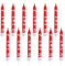 12pcs Pixel Birthday Candles, TNT Themed Birthday Candles Pixel Print Cake Toppers for Birthday Graduation Celebration Wedding Party Supplies Decoration (Red)