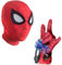 Masque Spider Rouge & Gant Lanceur de Toiles d'Araignée pour Enfants | Masque Ultra-Réaliste en Lycra | Lanceur avec 3 Fléchettes à Ventouses | Taille Unique | Idéal pour Noël | Original Corner®