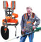 Bindokun Arnes Desbrozadora, Confort Arnés para Desbrozadora Universal, Doble Hombro Correa Desbrozadora, Chaleco de Adjuestable para Cortadora de Maleza, Cinturon para Stihl Desmalezadora (Gris)