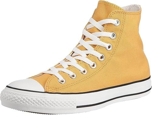 Divadames Womens High Top Lace Up Flat Canvas Pumps Ladies Casual Plain Shoes Size (Yellow, UK Footwear Size System, Adult, Women, Numeric, Medium, 6)
