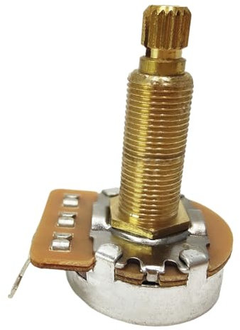 Pesfehhy Potentiometer Splined Small Pot Electric Guitar Effect Amp Tone Volume 28mm A500K