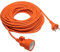 GTV - Verlängerungskabel 10m für Außen, 230V Outdoor Stromkabel mit Schuko-Stecker, 2x1,0mm², wetterfest, orange, Strom Verlängerungskabel für Garten und Außenbereich