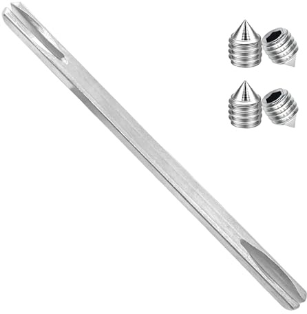 Vierkantstift Türgriff Spindelstange Türbeschlag – Vierkant Türbeschlag 8mm x 140mm aus Verzinktem Massivstahl, Befestigungsstift Türgriff Stahl Spindelstange mit 4 Stk. M6 Schraube (1 Stück)
