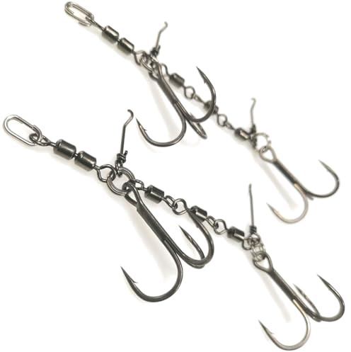 Pikecraft The Swivel Stinger Rig Gr. 1/0-2 Gummifischsysteme zum Spinnfischen, Spinnsysteme, Systeme für Gummiköder