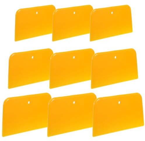 Guduling 9 espátulas de plástico, 3 tamaños, espátula de pintor de plástico | Espátula de plástico reutilizable para aplicar rellenos, reparaciones de pintura, masilla, esmaltes