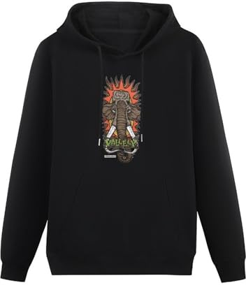BERRAHI Men's Hoody Street Plant Mike Vallely Woolly Mammoth Skateboard Shirt Black XXL