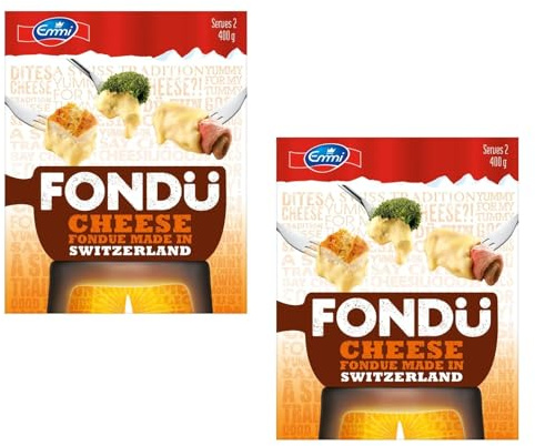 Emmi Original Fondue 400g – Creamy Swiss Cheese Fondue – Choose Pack of 1, 2 or 4 (Pack of 2)