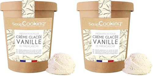 ScrapCooking - Préparation pour Crème Glacée Vanille 145 g - Mix en Poudre pour faire ses Glaces Maison - Vanille de Madagascar - Cuisine Pâtisserie - Fabriqué en France - 8548 (Lot de 2)