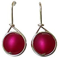 Ohrringe Lollipop versilbert (Pink)