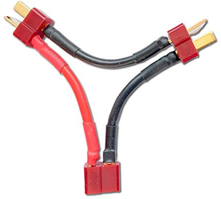 VUNIVERSUM Premium Ladekabel Y-Kabel Adapter T-Dean 2 Stecker und 1 Buchse Lipo Akku Reihenschaltung Reihe Serie 14AWG Kabel Mr. Stecker®