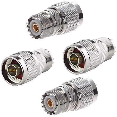 TengKo RF Adaptador Coaxial N Macho a UHF Hembra SO-239 para Wi-Fi Repetidores de Antena Cable de Extensión de Señal de Radio (4 Pack)