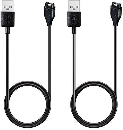 Kissmart for Garmin Forerunner 935 Charging Cable (2-Pack), Kissmart Replacement Charger Cable Cord for Garmin Forerunner 935 (Black, 2-Pack)