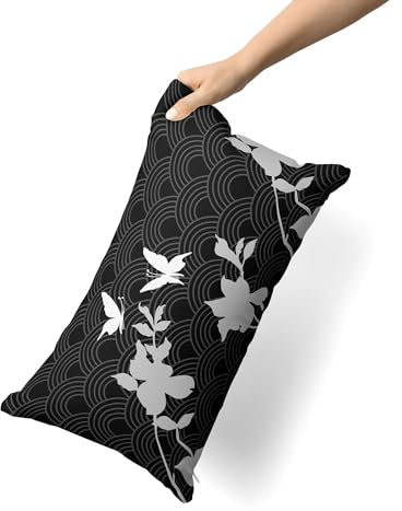 etérea Renforcé Bettwäsche Japan Schmetterlinge Grayish 70x90 cm 1x Kopfkissenbezug