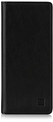 32nd Klassische Series - Lederhülle Case Cover für Sony Xperia 5 (2019), Echtleder Hülle Entwurf gemacht Mit Kartensteckplatz, Magnetisch und Standfuß - Schwarz