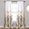 Lush Decor Zuri Flora Vorhänge/Gardinen-Set für Wohnzimmer, Esszimmer, Schlafzimmer, 241 x 132 cm, Gelb und Grau