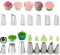 Kuchen dekorieren Tipps, 15 Stück Set Blätter Blumengras Düsen Edelstahl Zuckerguss Rohrdüsen für Kuchen dekorieren Gebäck Fondant Werkzeuge (Gemischt)