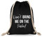 Turnbeutelliebe® Turnbeutel mit Spruch - lustige Denglisch Sprüche - Bedruckt - Baumwolle schwarz - Sportbeutel - Rucksack - ca. 12 Liter - 37 x 46 cm (Don't Bring me on The Palm)