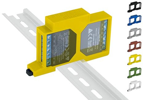 Hutschienenhalter/Adapter Dual für Shelly 2.5 / EM DIN Rail Bracket (35mm) (Gelb)