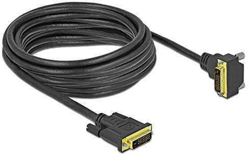 Delock Câble DVI 24+1 mâle vers 24+1 mâle coudé 5 m