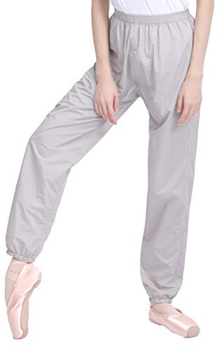 Daydance Ballett-Hose aus Ripstop-Material, leicht, Intensität, Nylon, für Tanzen, grau, Groß