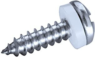 GOEBEL® - 1000 x Linsenblechschrauben (Ø x L) 4,2 x 13 mm Edelstahl C1 GOEBEL silber GL mit PA Scheibe Linsenkopf Innenvierkant - Linsenkopfschrauben - Blechschrauben