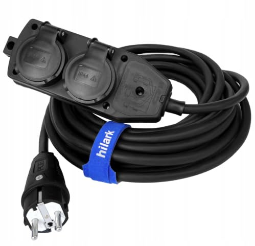 Hilark H07RN-F Electric Cable Reel 3 x 2.5 50 m Extension Cord with Professional Socket Block