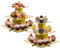 Cupcake Stand,2 Set of Cardboard 3-Tier Dessert Plates Mini Cakes Fruit Candy Display Tower Cookie Tray Rack Candy Buffet Holder Cake Stand Cardboard Cupcake Stand Tiered Serving Stand (Yellow)