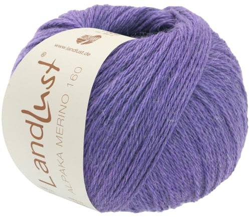 LANA GROSSA Landlust Alpaka Merino 160 | Klassisch verzwirntes Garn aus Merino & Alpaka | Handstrickgarn aus 50% Schurwolle & 50% Alpaka (Baby) | 50g Wolle zum Stricken & Häkeln | 160m Garn FB 416