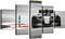 ZHONGYUTONG F1 Auto Leinwand Kunstdruck mit Rahmen 5 Stück Alpha Tauri AT01 Pierre Gasly Auto Poster Bilder für Wohnzimmer Schlafzimmer Büro Dekor (100x55cm)