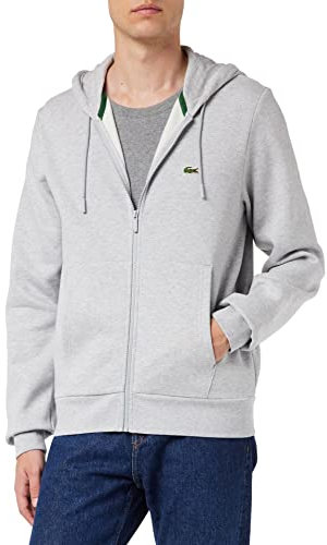 Lacoste Herren Sh9626 Sweatshirt, Chinesisches Silber, FR 9 /4XL