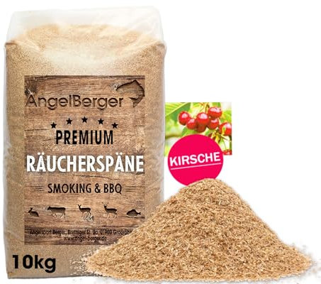 Angel-Berger Räuchermehl Räucherspäne Deluxe 10-15kg Sack Verschiedene Sorten (10kg, Kirsche Mehl)