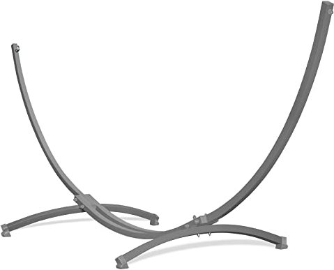 Potenza Gestell Outdoor Hängemattengestell XXL 365cm, 220kg I Gestell für Hängematten, Rahmen aus Stahl wetterfest (Grau)