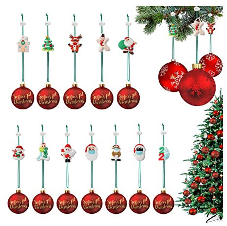 36 Stück Kugelaufhänger, Haken für Weihnachtsbaumschmuck, Christbaumkugeln Aufhänger mit Verschluss, Weihnachtskugel Haken Christbaumschmuck Aufhänger Perfekt
