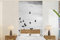 MuchoWow Papier peint Animaux - Oiseaux - Nuages - Noirs - Blancs Papier peint photo 120x240 cm Papier peint imprimé