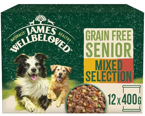 James Wellbeloved Senior Grain Free in Loaf 12 Cans, Hypoallergenic Wet Dog Food, Pack of 1 (12 x 400 g)