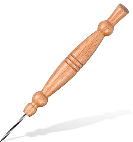 Stiletto & Presswerkzeug, Präzisions-Stiletto, praktisch für das richtige Liegen von Nähten, Stiletto-Quilten/Nähwerkzeug, Ahle-Werkzeug zum Nähen, Lederlochstanzer