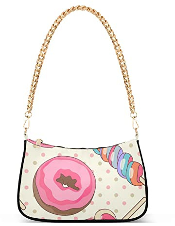 Bunte süße Süßigkeiten-Makronen-Schultertasche, Handtaschen, Damen, Clutch, Umhängetaschen für Damen, Sweet Candy Macaron, Einheitsgröße