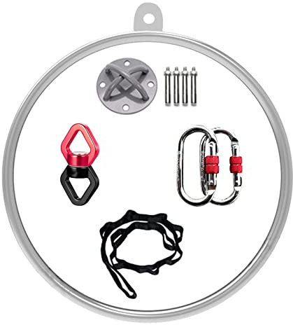 Single Point Aerial Hoop für Zuhause, Standard Yoga Lyra Hoop Aerial Ring Kit Erwachsene, Art Yoga Hoop für Fitness Tanz Gewichtsverlust Akrobatik