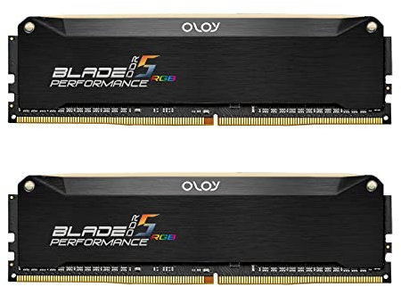 OLOy DDR5 RAM 32 GB (2 x 16 GB) nero Hairline Blade RGB 5600 MHz CL36 1.25V UDIMM (MD5U1656360BRKDE)