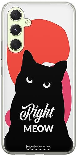 BABACO ERT GROUP custodia per cellulare per Samsung A54 5G originale e con licenza ufficiale, modello Cats 004 adattato in modo ottimale alla forma dello smartphone, custodia in TPU