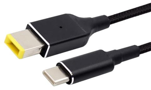 CY USB-C Typ C Kabel 135W auf DC Rechteck 11.0x4.5mm Power PD Ladekabel für Thinkpad X1 Legion Y7000P Laptop DC20V 6.25A