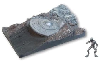 NOCH UFO-Absturz, mit handkoloriertem Hartschaum und 3D-Alien, ideal für H0, TT, N Modelleisenbahn-Sets