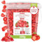 Erdbeeren gefriergetrocknet, 200g gefriergetrocknete Früchte in Scheiben, ungezuckert, fruchtige Erdbeerchips, getrocknete Erdbeeren